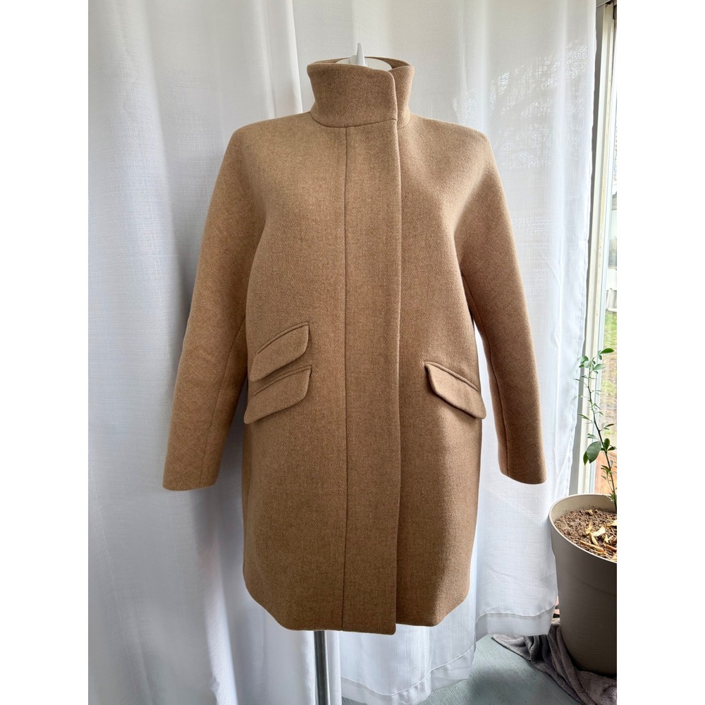 J.Crew Wool Cocoon Coat Camel‎ Brown Size 18 Classic Chic